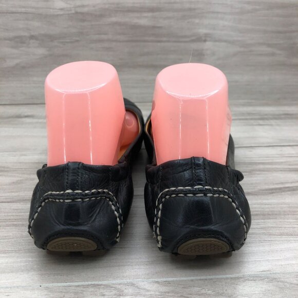 Peter Millar Ballet Flats Womens 8.5M Black Leather Slip On Shoes - Picture 10 of 13